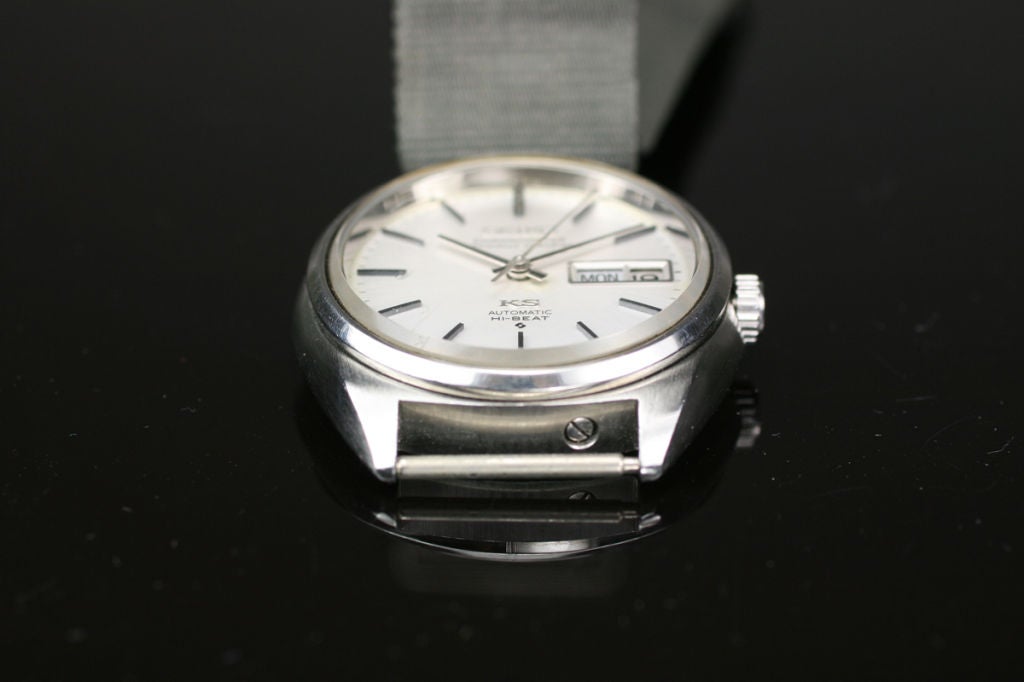 King SEIKO Stainless Steel Hi-beat Automatic Cal 5626 c. 1970's In Excellent Condition In Miami Beach, FL