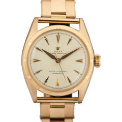 Rolex Oyster Perpetual Chronometer  18k Rose Gold Ref 6085