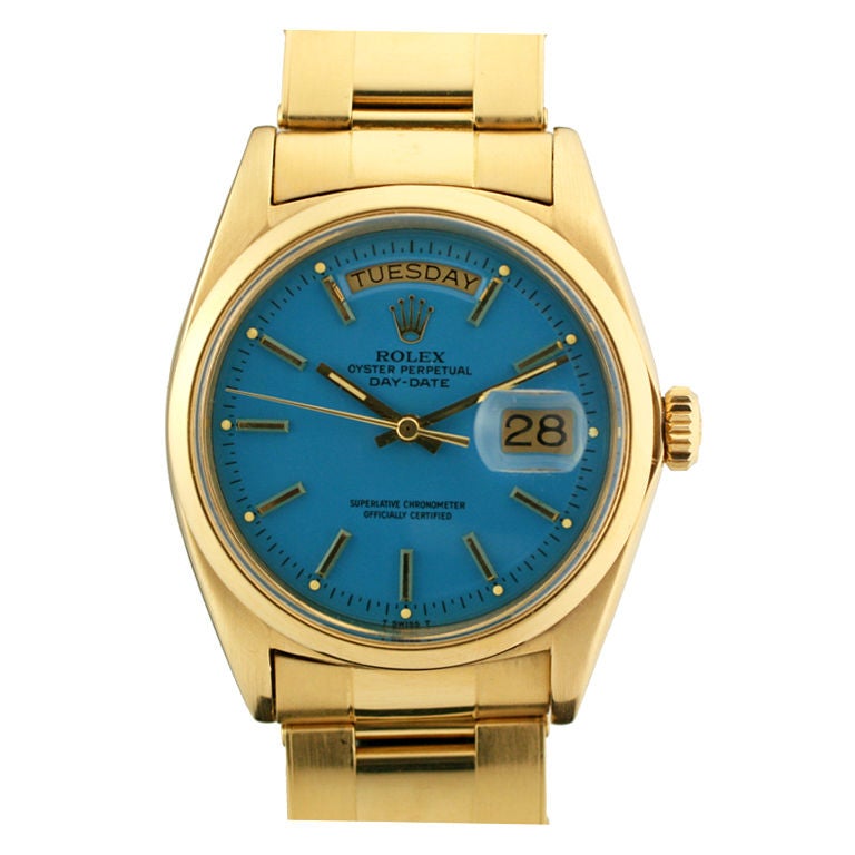 Rolex  Day-Date Turquoise "Stella Dial Presidential" in 18k