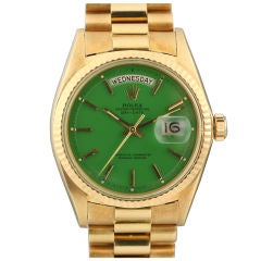 Rolex  Day-Date Green "Stella Dial Presidential" 18k Ref 1803