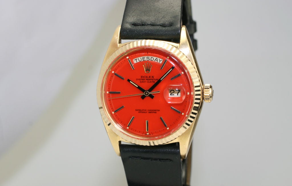 Rolex  Day-Date Orange "Stella Dial Presidential" in 18k