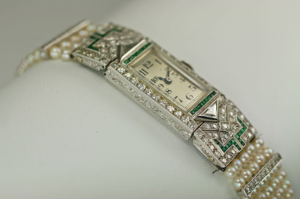 Platinum Art Deco  H. Wheeler Lady's Wristwatch 1
