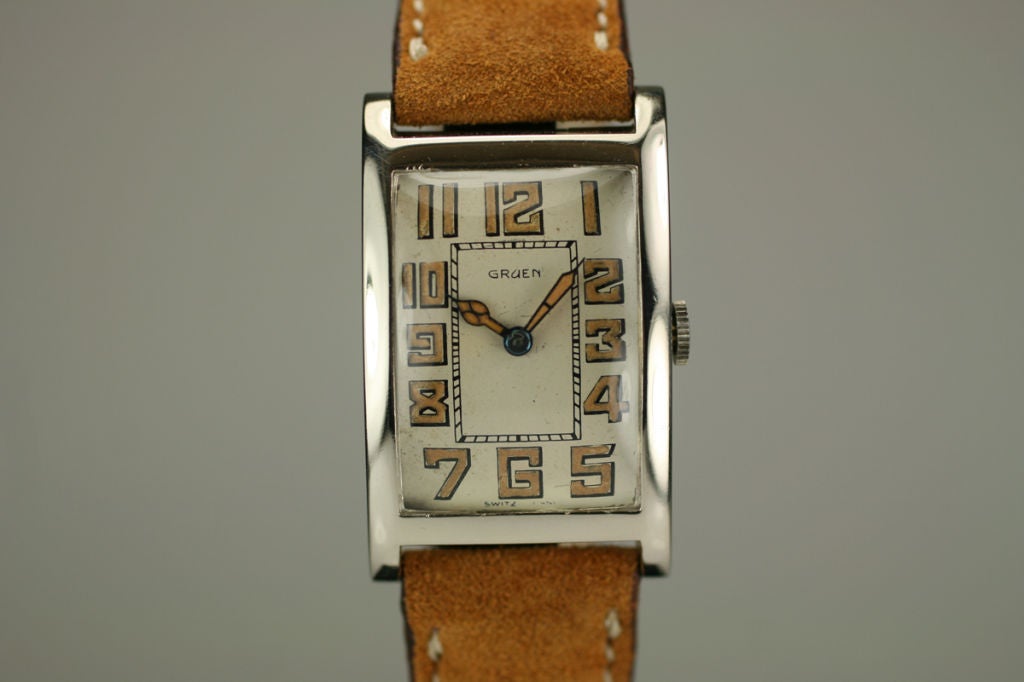 Gruen Art Deco Tank Gold Watch 3