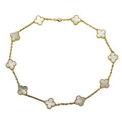 VAN CLEEF & ARPELS Alhambra Mother of Pearl Necklace