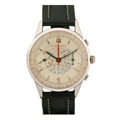 Vintage Girard-Perregaux Stainless Steel Chronograph Wristwatch 