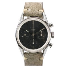 HEUER Stainless Steel Carrera Chronograph Wristwatch circa 1960s