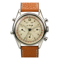 LE PHARE Dreifach-Chronographen-Armbanduhr aus Edelstahl