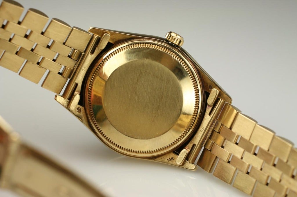 Men's ROLEX Yellow Gold Oyster Perpetual Date Ref 15037 circa 1980s