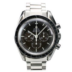 Omega Edelstahl Speedmaster Chronograph Armbanduhr um 1970er Jahre