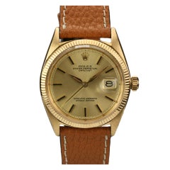 ROLEX Yellow Gold Oyster Perpetual Datejust Wristwatch Ref 1601