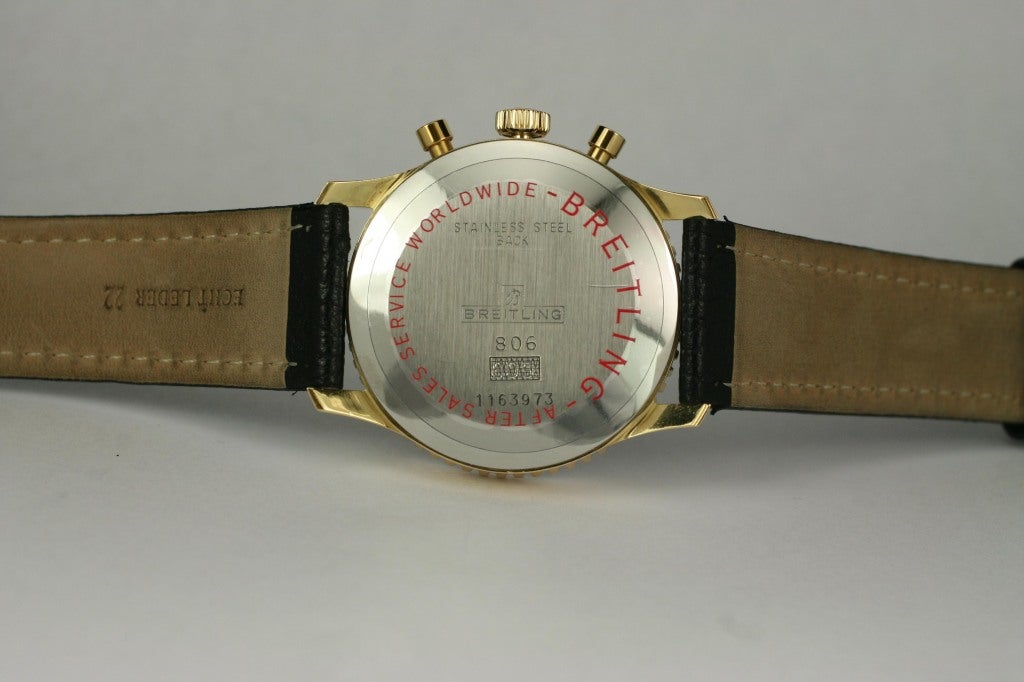 BREITLING Gold-Over-Steel Navitimer Chronograph Ref 806 1