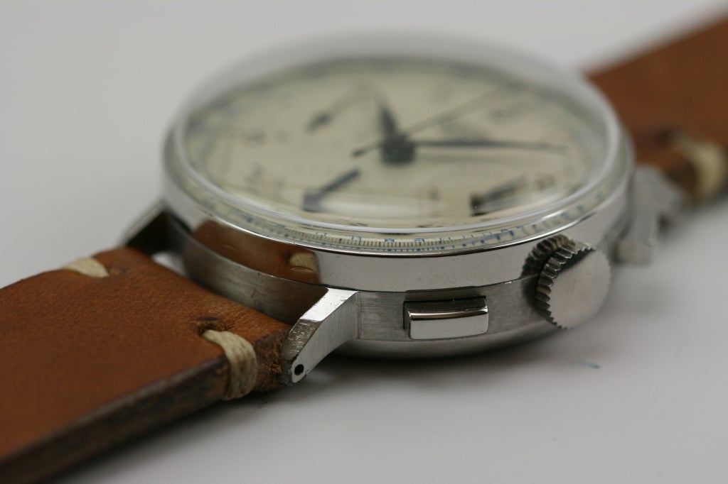 Men's HEUER Stainless Steel Chronograph Wristwatch circa 1950s