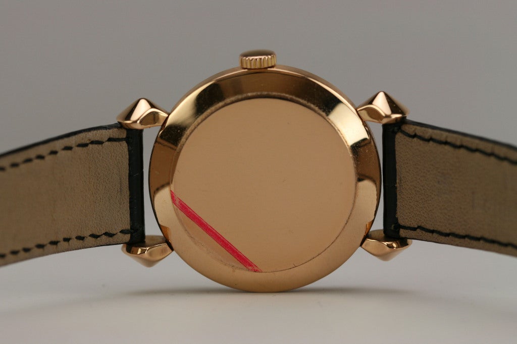 PATEK PHILIPPE Rose Gold Fancy Lug Wristwatch circa 1940s 2