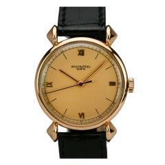 PATEK PHILIPPE Rose Gold Fancy Lug Wristwatch circa 1940s