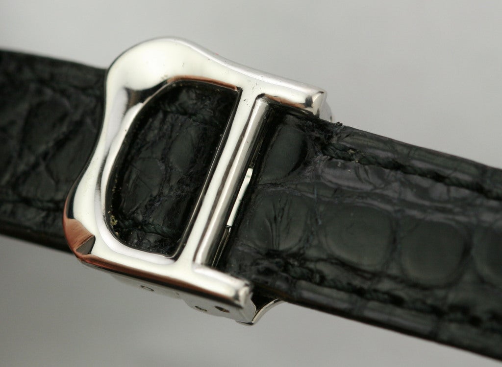 CARTIER Platinum Crash Limited Edition Wristwatch circa 1990s In Excellent Condition In Miami Beach, FL