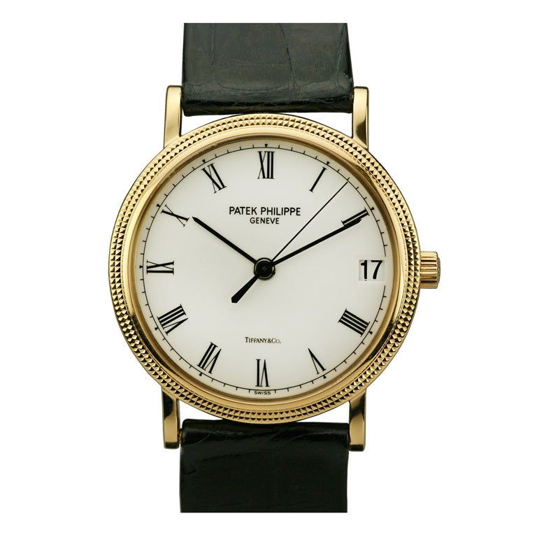 Patek Philippe Yellow Gold Calatrava Retailed by Tiffany 
Co
