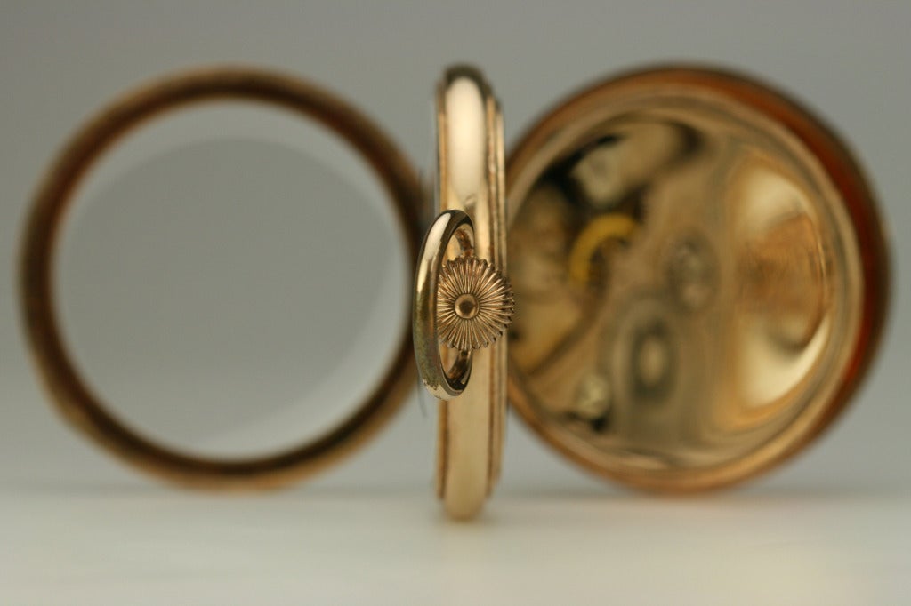 Rolex Yellow Gold Pocket Watch circa 1940s 6