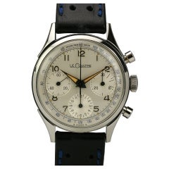 LeCoultre Stainless Steel Chronograph Wristwatch