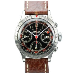 Jardur Stainless Steel Chronograph Wristwatch circa 1950s