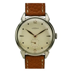 Lemania Stainless Steel New Old Stock Wristwatch circa 1950s