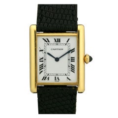 Montre-bracelet Tank en or jaune de Cartier:: années 1970