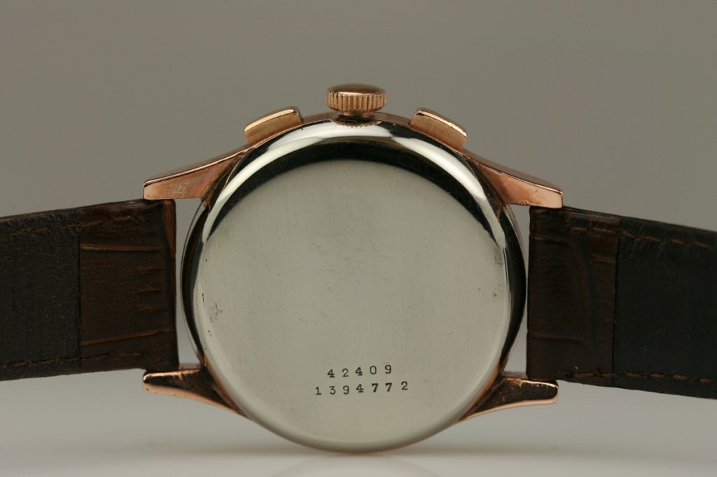 Universal Pink Gilt / Steel Compax Chronograph Wristwatch In Good Condition In Miami Beach, FL