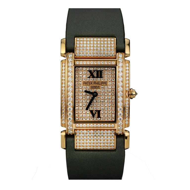 Patek Philippe Lady's Rose Gold & Diamond Twenty-4  Ref 4910R