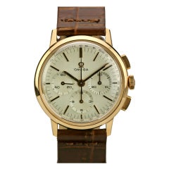 Omega Rose Gold Chronograph Wristwatch circa 1960s