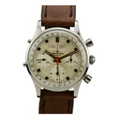 Vintage Wakmann Stainless Steel Gigandet Chronograph circa 1960s