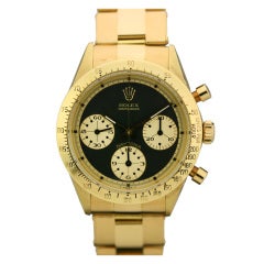 Rolex Yellow Gold Daytona Paul Newman Wristwatch Ref 6239