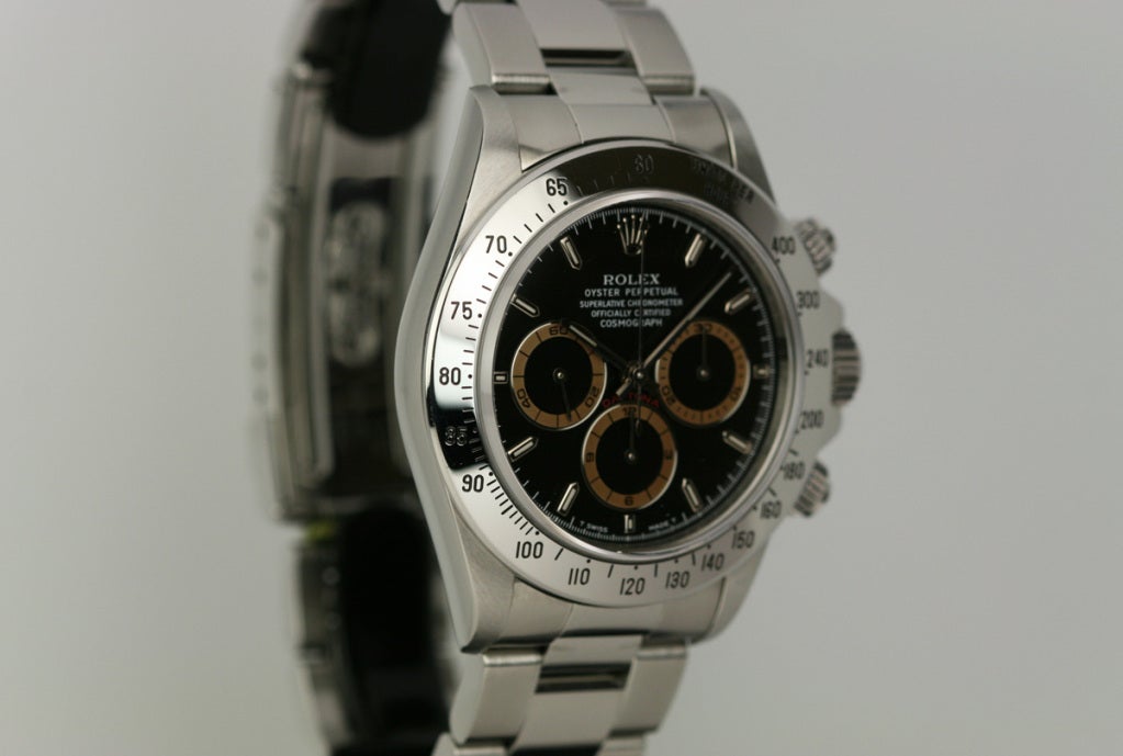 Rolex Stainless Steel Daytona with Patrizzi Dial Ref 16520 In Excellent Condition In Miami Beach, FL