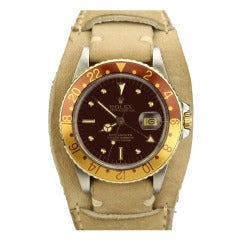 Rolex Stainless Steel and Yellow Gold GMT-Master Ref 16753
