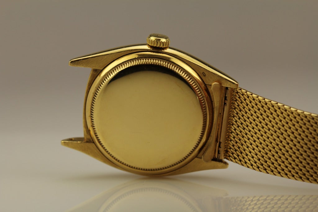 Rolex Yellow Gold Ovettone Wristwatch Ref 6105 circa 1950s 1