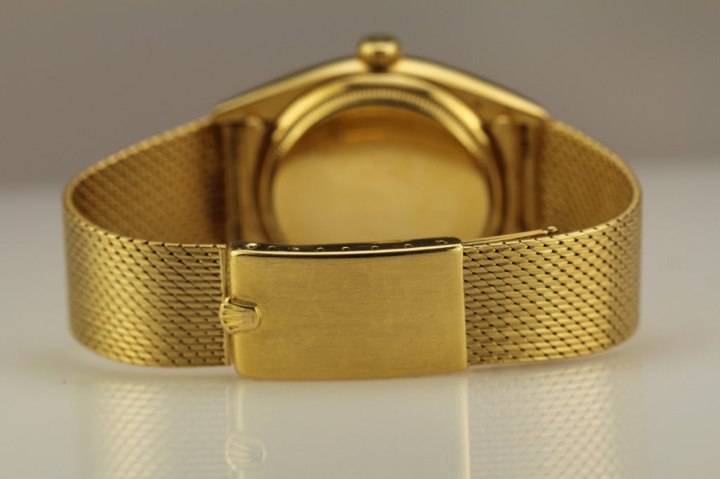 Rolex Yellow Gold Ovettone Wristwatch Ref 6105 circa 1950s 2