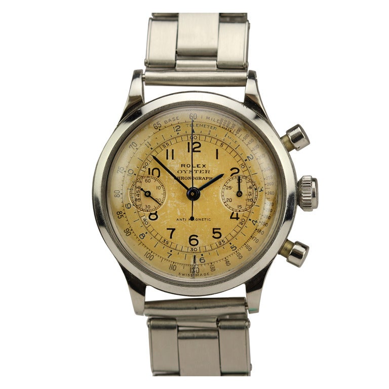 Rolex Stainless Steel Monobloc Chronograph Ref 3525 circa 1940s at 1stDibs  | rolex 3525 for sale, rolex 3525 oyster chronograph, rolex oyster 3525  chronograph