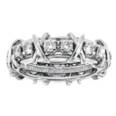 TIFFANY & CO. Schlumberger Diamond Platinum Ring