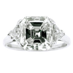 Vintage Asscher Cut Diamond Ring