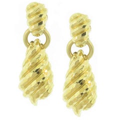 HENRY DUNAY Gold Earrings