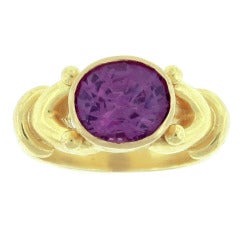 Elizabeth Locke Gold and Purple Spinel Ring