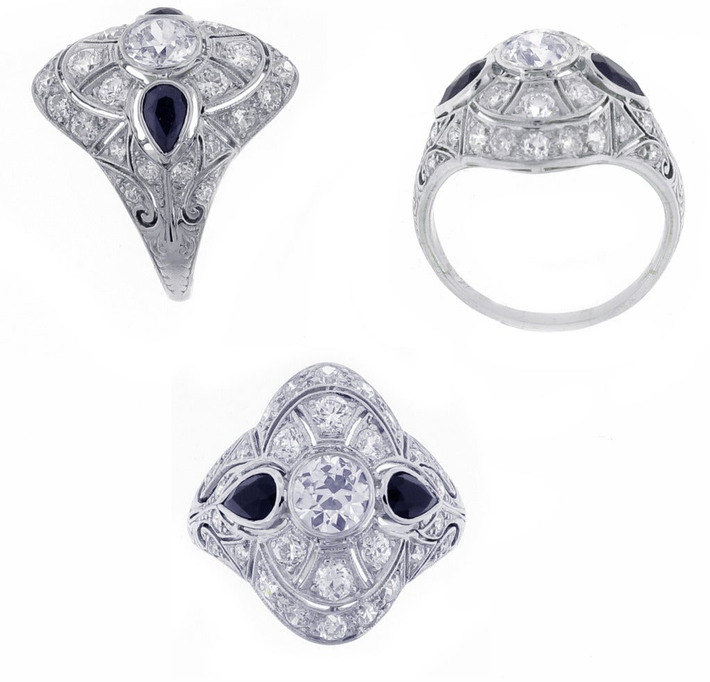 Art Deco Diamond and Onyx Ring