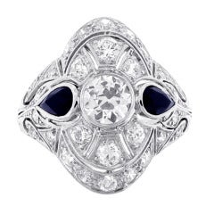 Art Deco Diamond and Onyx Ring