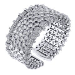 Bracelet manchette à diamants R.C.M