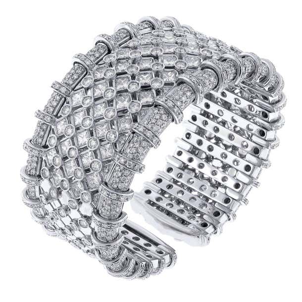 R.C.M. Diamond Cuff Bracelet at 1stDibs | rcm jewelry, rcm gioielli ...