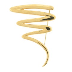 Tiffany & Co. Yellow Gold Paloma Picasso Large Scribble Brooch