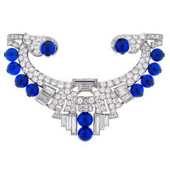 Are Deco Diamond and Blue Cobalt Glass Brooch