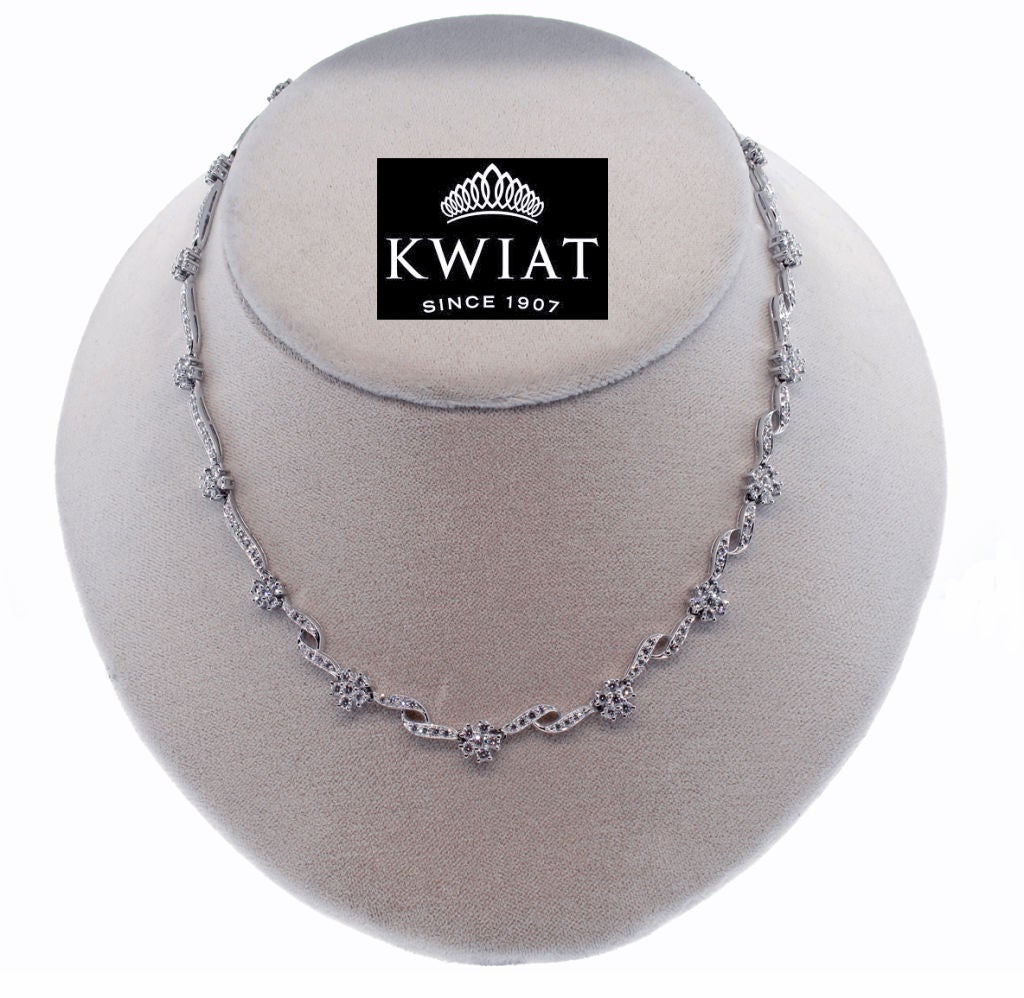 Diamond ribbon necklace from the Whisper Collection