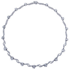 Diamond ribbon necklace from the Whisper Collection