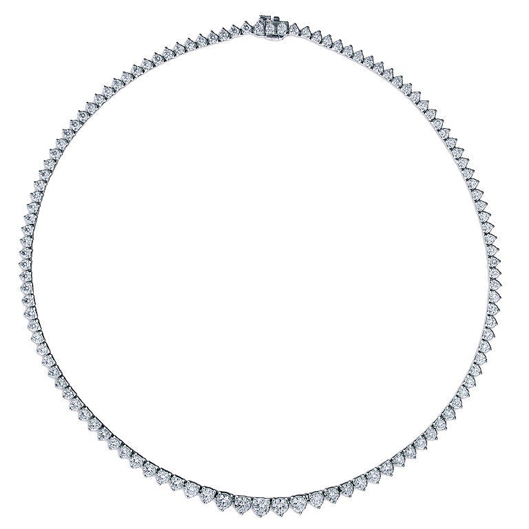 A Link Diamond Riviera Necklace For Sale