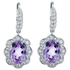 Kunzite And Diamond Drop Earrings 9