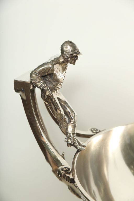 Tiffany & Co horse trophy with jockeys handles